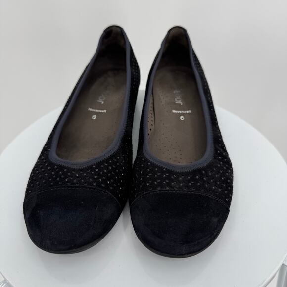 Gabor Hovercraft shoes 8.5 ballet flats perforated suede leather slip on comfort - Picture 2 of 8